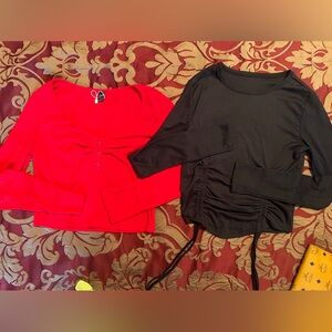 Women’s long sleeved mid drift shorter. 2 for 1 excellent condi